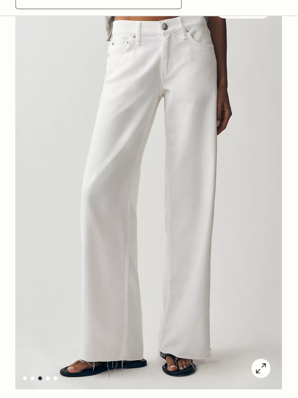 rag & bone White Wide-Leg Jeans